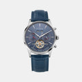 Celestial Men Automatic Blue Dial Chronograph Leather Watch 867-L10507