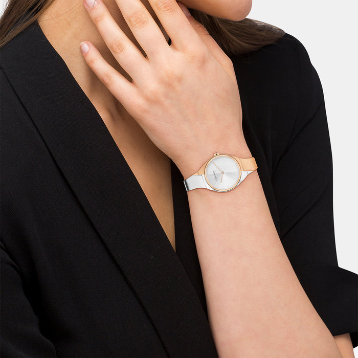 Calvin Klein Women Round Silver watch