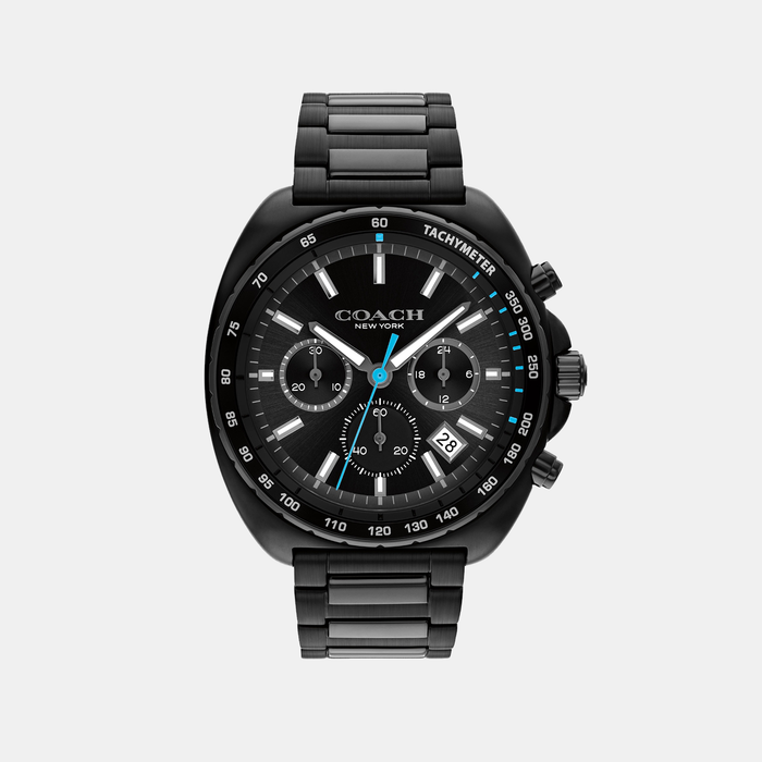 Coach Tonneau Black Chronograph watch
