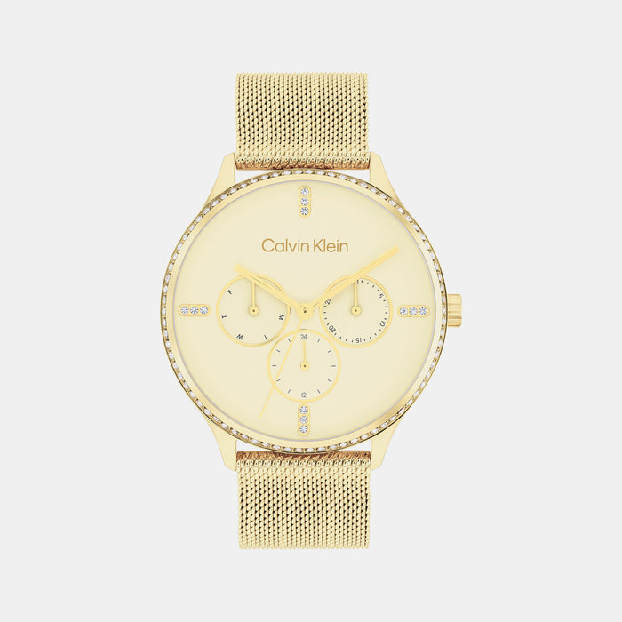 Calvin Klein Round Gold Multi-Function watch