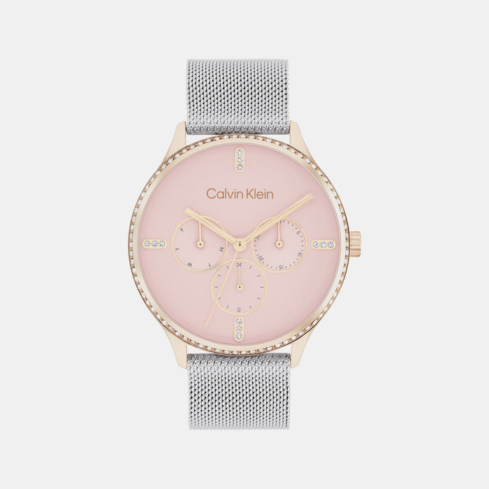 Calvin Klein Round Pink Chronograph watch