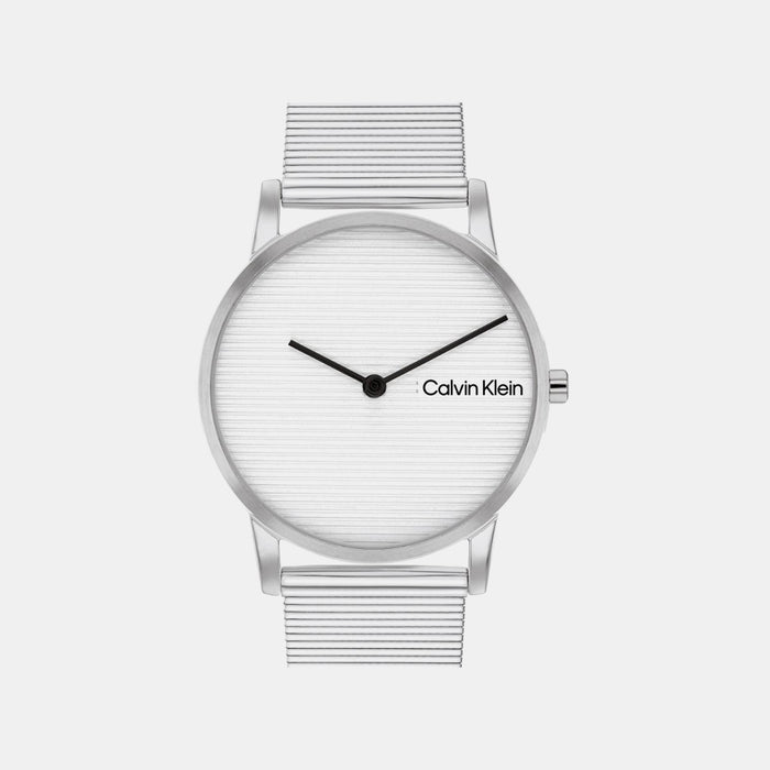 Ck Feel Women Quartz Silver Dial Analog Mesh Watch 25100033