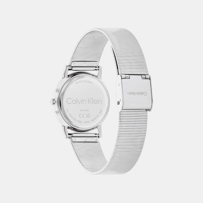 Ck Feel Women Quartz Silver Dial Analog Mesh Watch 25100033