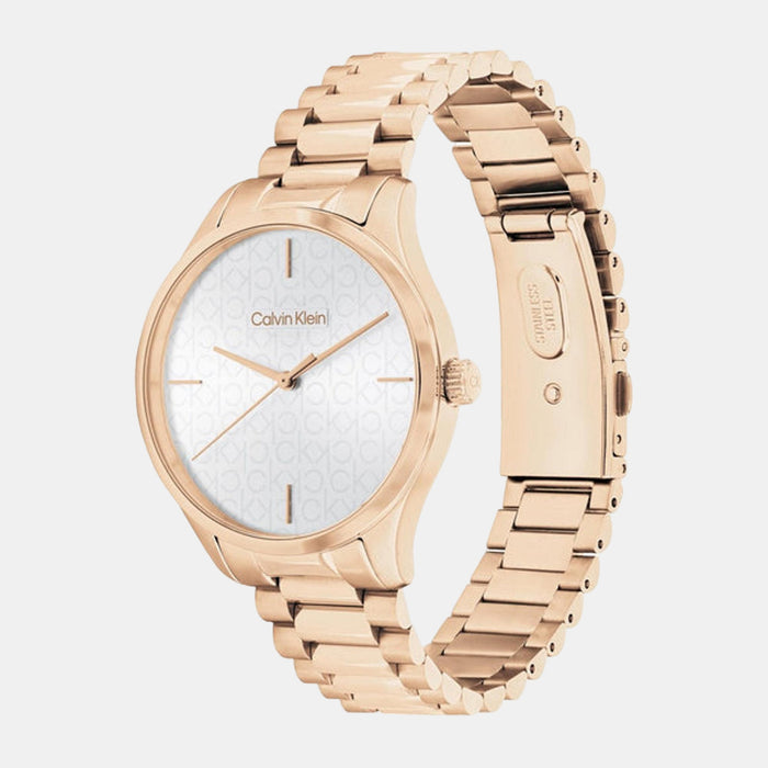 Ck Iconic Unisex Quartz Silver Dial Analog Stainless Steel Watch 25200313