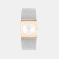 Calvin Klein Rectangular Silver White Analog watch