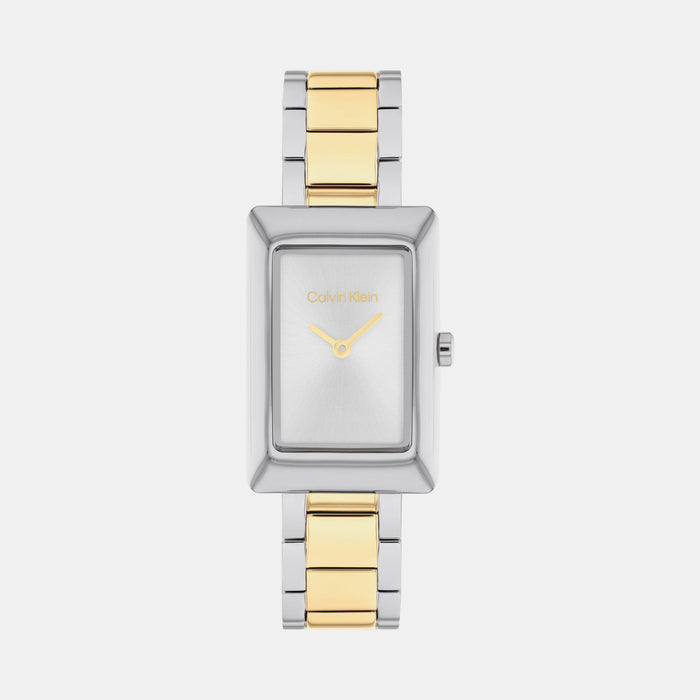 Calvin Klein Rectangular Silver Analog watch