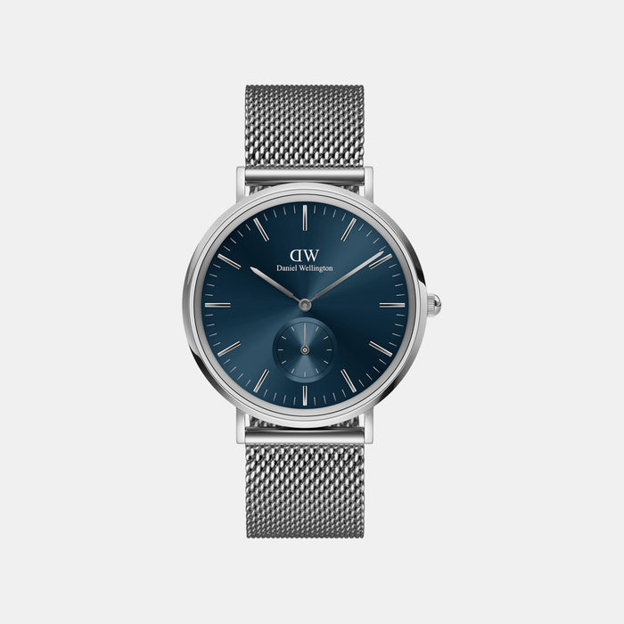 Classic Men Quartz Blue Dial Analog Mesh Watch DW00100710K