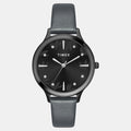 Classics Women Quartz Black Dial Analog Leather Watch TWTL12109