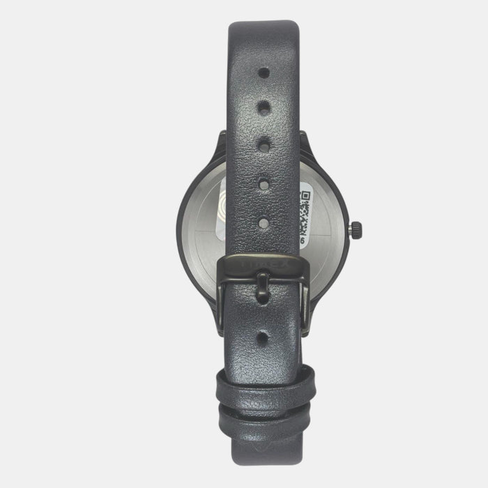 Classics Women Quartz Black Dial Analog Leather Watch TWTL12109