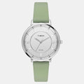 Classics Women Quartz Silver Dial Analog Leather Watch TWEL15815