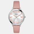 Classics Women Quartz Silver Dial Analog Leather Watch TWTL12107