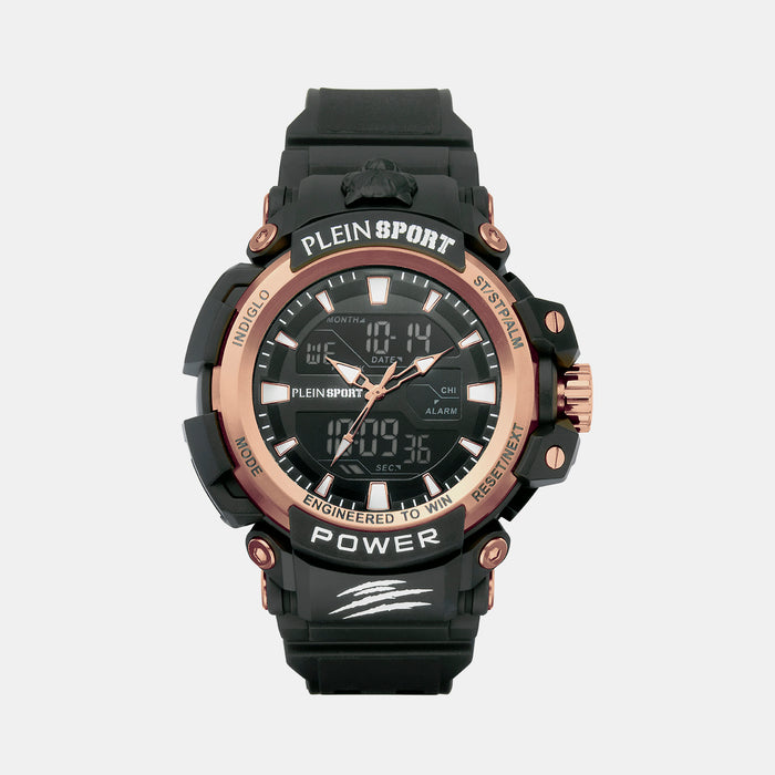 Plein Sports Round Black Analog-Digital watch