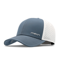 The angled view of the melin Vintage Fit Compass Hydro hat in clear lake