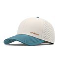 The angled view of the melin Vintage Fit Compass Hydro hat in riverwalk