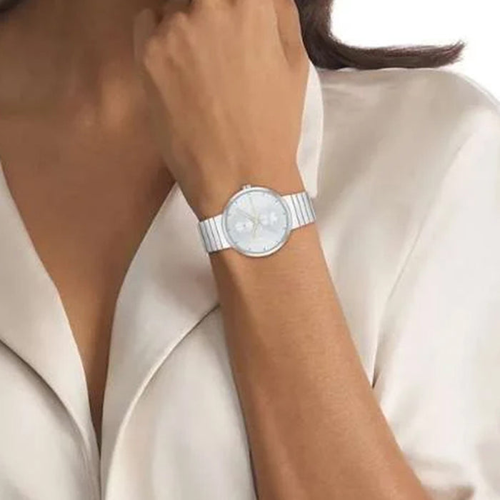 Create Women Quartz Blue Dial Multi-Function Stainless Steel Watch 25100032