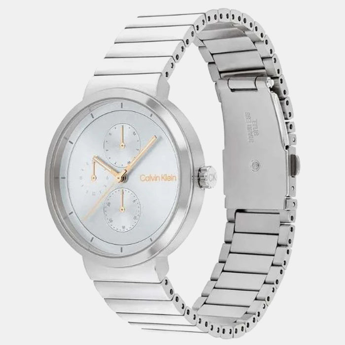 Create Women Quartz Blue Dial Multi-Function Stainless Steel Watch 25100032