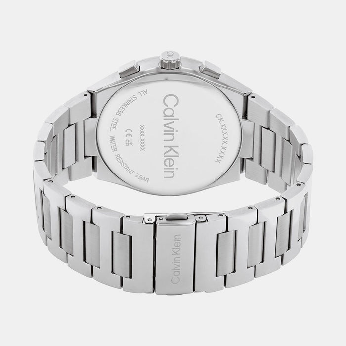 Distinguish Men Quartz Black Dial Multi-Function Stainless Steel Watch 25200459