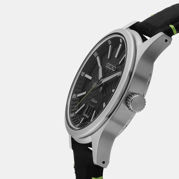 Dress Men Quartz Black Dial Analog Stainless Steel Watch SUR517P1