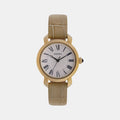 Dress Women Quartz White Dial Analog Leather Watch SUR626P3