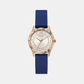 Dress Women Quartz White Dial Analog Silicone Watch GW0766L4