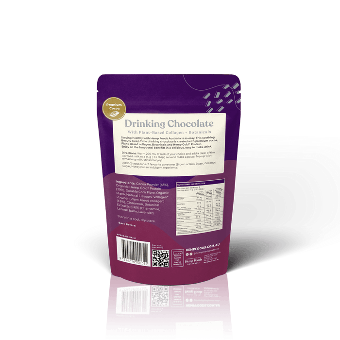 Drinking Chocolate Beauty & Sleep Blend - 112g - Hemp Foods Australia