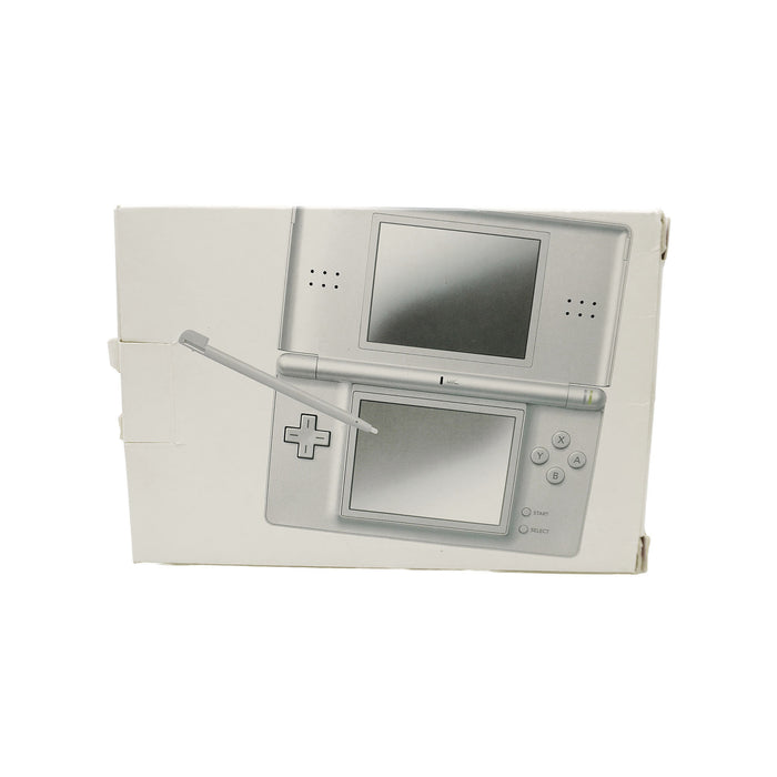Nintendo DS Lite Handheld-Konsole in Originalverpackung - Produktfoto Box Rückseite
