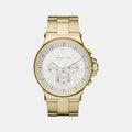Dylan Men Quartz White Dial Chronograph Stainless Steel Watch MK8278