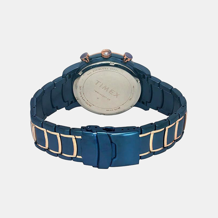 E Class Men Quartz Blue Dial Multi-Function Stainless Steel Watch TWEG20207