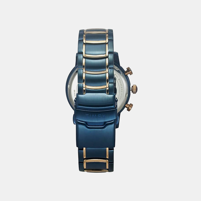 E Class Men Quartz Blue Dial Multi-Function Stainless Steel Watch TWEG20207
