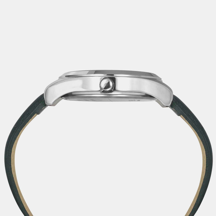 Timex Leather Silver watch