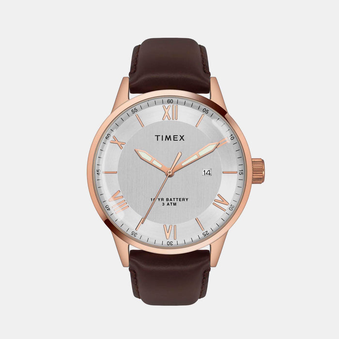 Timex Round Silver Chronograph watch