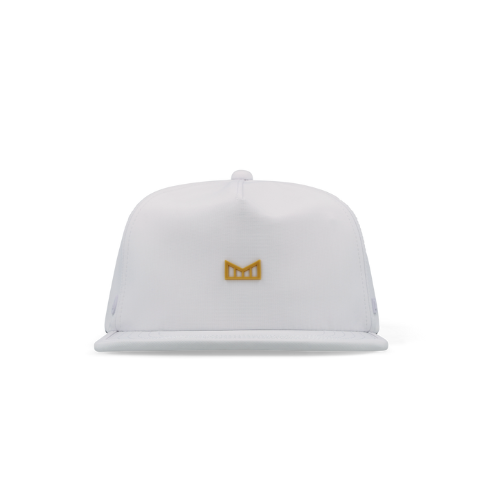 The front view of the melin Eagle Hydro  Split Crushed Fit in  White / Gum