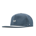 The angled view of the melin Split Crushed Fit Eagle Icon Hydro hat in clear lake