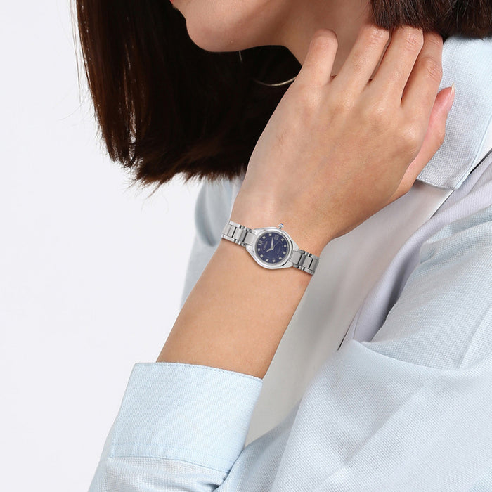 Eco-Drive Women Quartz Blue Dial Analog Stainless Steel EW2540-83L