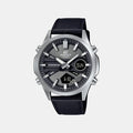 Edifice Men Quartz Black Dial Analog-Digital Leather Watch ED627