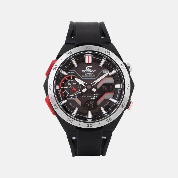 Edifice Men Quartz Black Dial Analog-Digital Resin Watch ED591