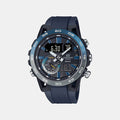 Edifice Men Quartz Black Dial Analog-Digital Resin Watch ED612