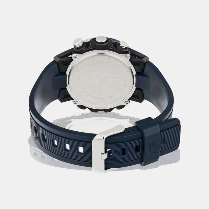 Edifice Men Quartz Black Dial Analog-Digital Resin Watch ED612