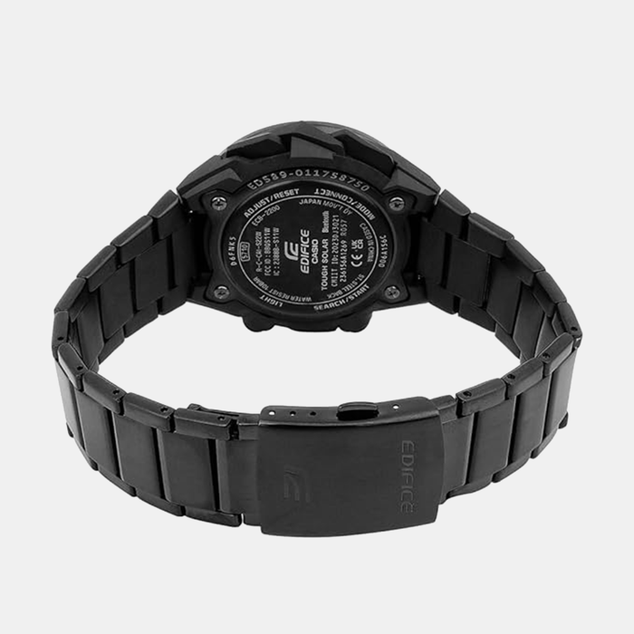 Edifice Men Quartz Black Dial Analog-Digital Stainless Steel Watch ED589
