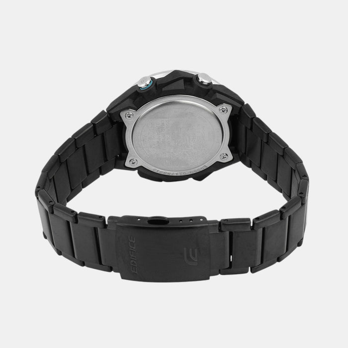 Edifice Men Quartz Black Dial Analog-Digital Stainless Steel Watch ED590