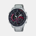 Edifice Men Quartz Black Dial Analog-Digital Stainless Steel Watch EX499