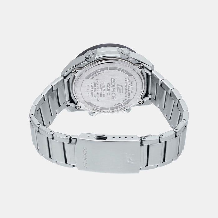 Edifice Men Quartz Black Dial Analog-Digital Stainless Steel Watch EX501