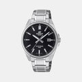 Edifice Men Quartz Black Dial Analog Stainless Steel Watch ED618