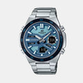 Edifice Men Quartz Blue Dial Analog-Digital Stainless Steel Watch ED599