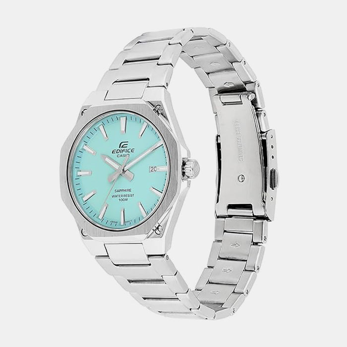 Edifice Men Quartz Blue Dial Analog Stainless Steel Watch ED604