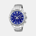 Edifice Men Quartz Blue Dial Chronograph Stainless Steel Watch ED594