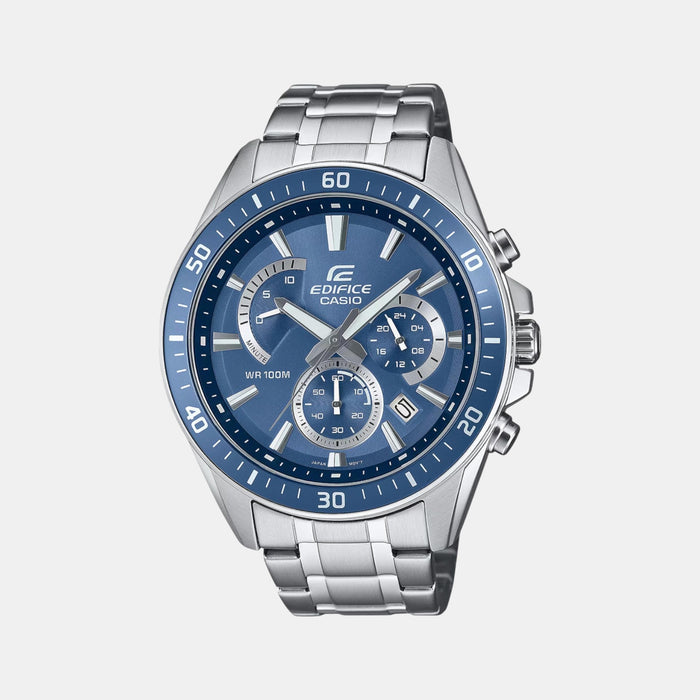 Edifice Men Quartz Blue Dial Chronograph Stainless Steel Watch ED615