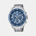 Edifice Men Quartz Blue Dial Chronograph Stainless Steel Watch ED615