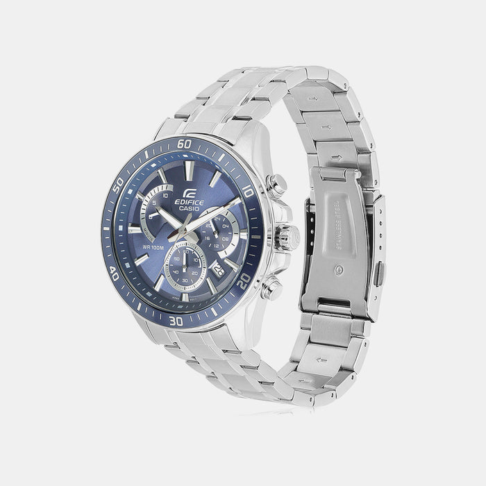 Edifice Men Quartz Blue Dial Chronograph Stainless Steel Watch ED615