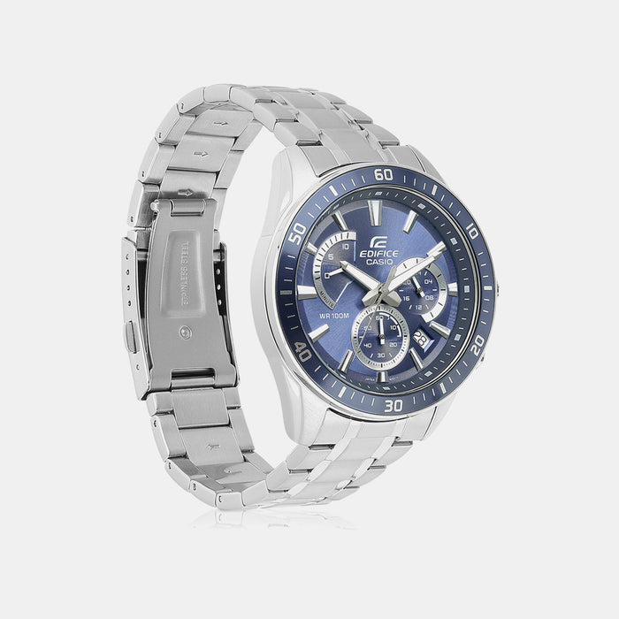 Edifice Men Quartz Blue Dial Chronograph Stainless Steel Watch ED615
